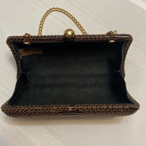 Vintage Leather Mini Hand Clutch Snap Closure Bag - Super Cute & Stylish! - Picture 3 of 14